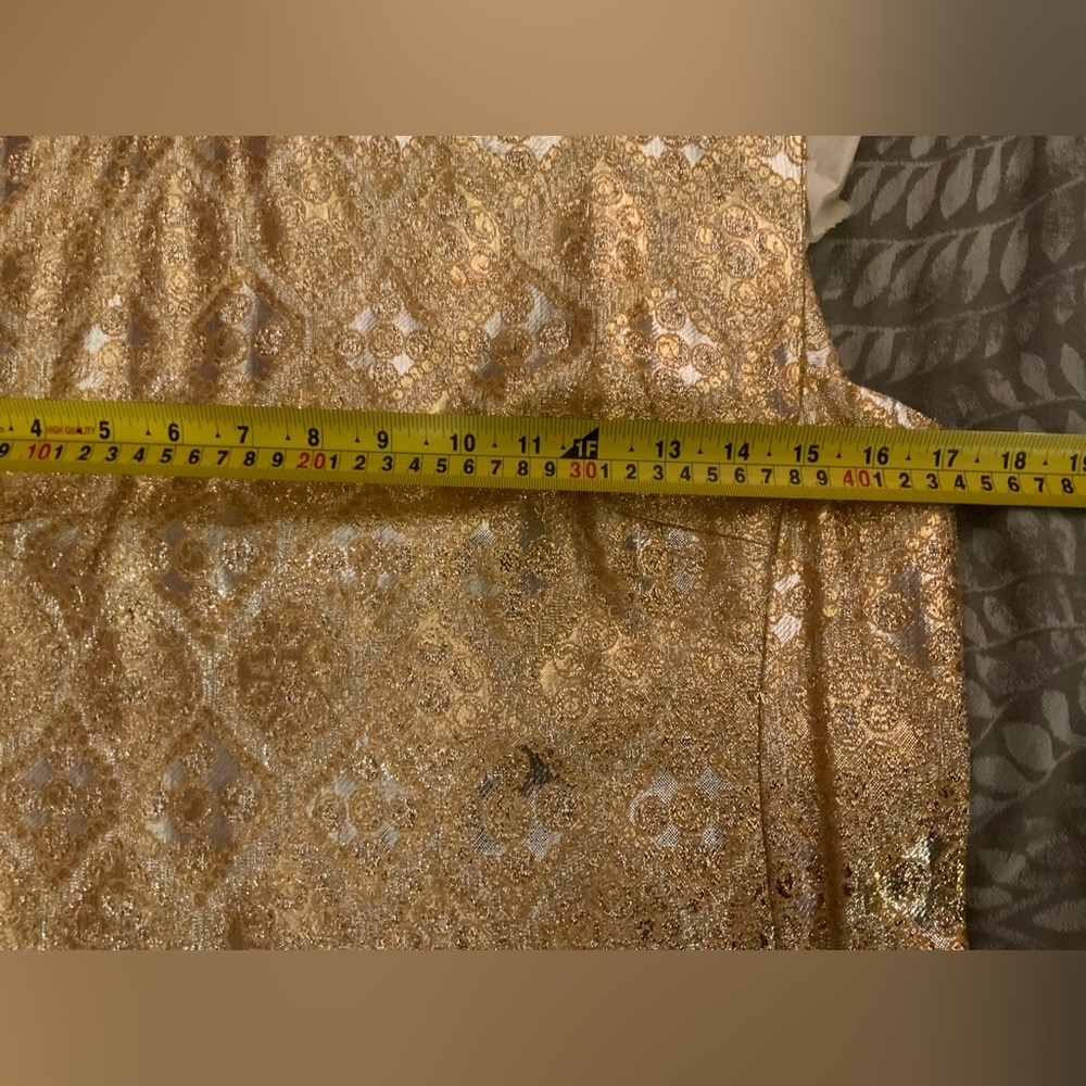 Spectacular Vintage Gold Evening Gown - Picture 7 of 11
